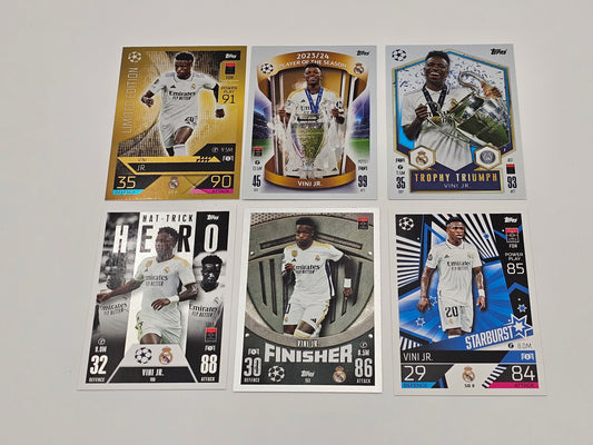Vini Jr 6x Card Mint Condition Topps Match Attax Bundle