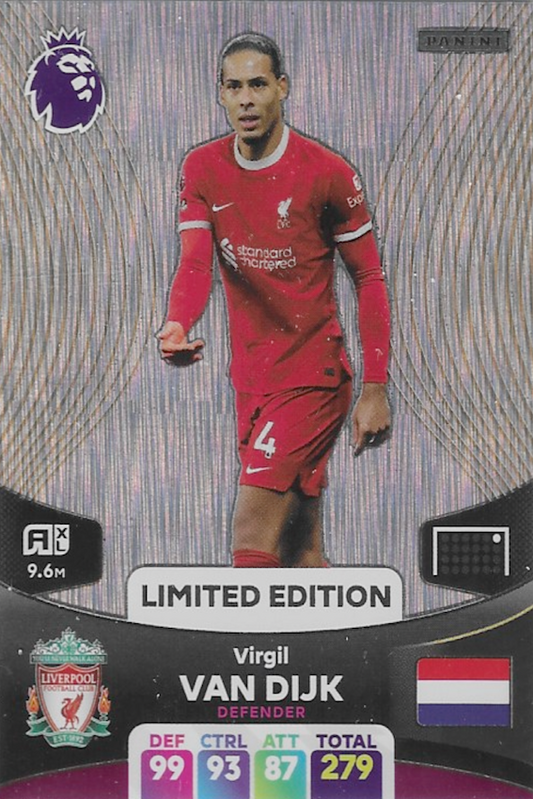 Virgil Van Dijk Limited Edition Card - Adrenalyn XL 2024 Premier League (Panini)