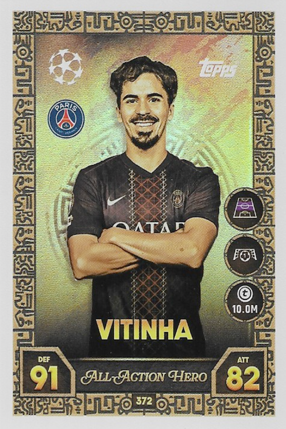 Vitinha All Action Hero Card #372 - Topps Match Attax 25/26 (2025/2026) PSG