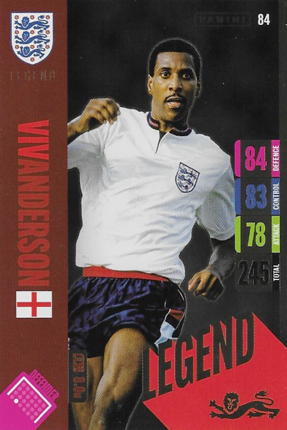 Viv Anderson Legend Card No 84 - Adrenalyn XL England 2024 Tournament Edition by Panini