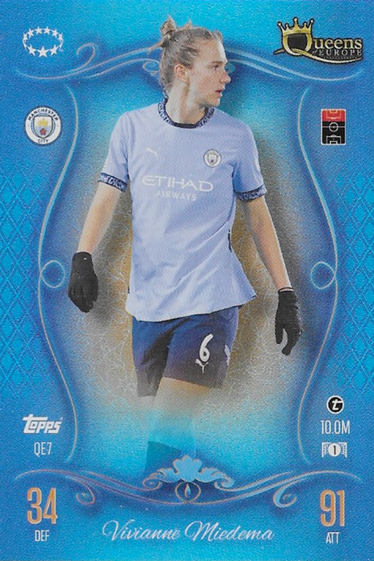 Vivianne Miedema Queens Of Europe QE7 Card - Topps Match Attax 24/25 (2024/2025) - Manchester City