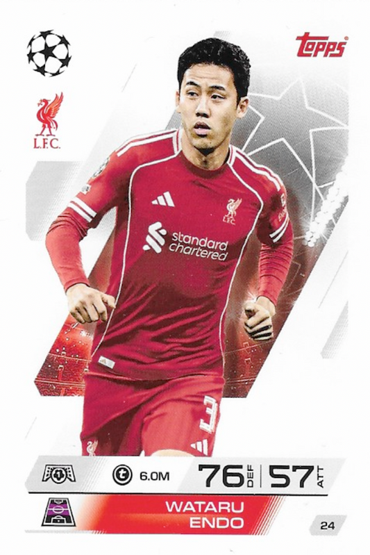 Wataru Endo Base Card #24 - Topps Match Attax 25/26 (2025/2026) Liverpool FC