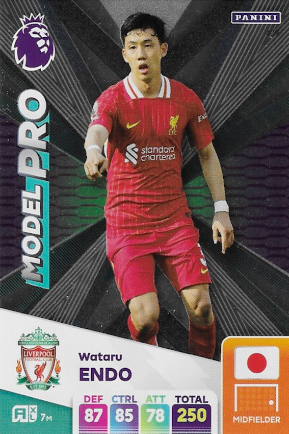 Wataru Endo Model Pro Card #409 - Adrenalyn XL 2025 Premier League (Liverpool)