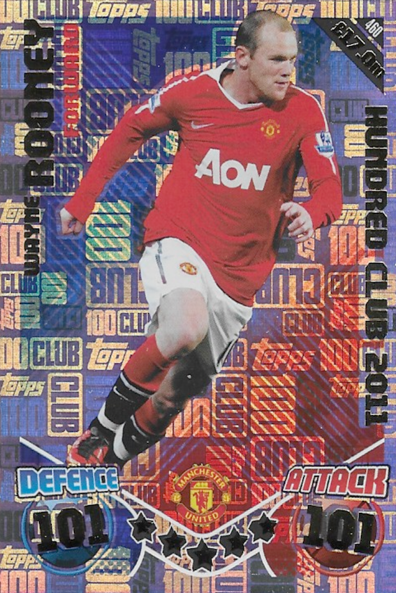 Wayne Rooney Hundred/100 Club Legends Card No #460 - Topps Match Attax 2016/2017 (Manchester United)