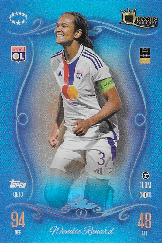 Wendie Renard Queens of Europe Card #QE10 - Topps Match Attax 24/25 (2024/2025) - Olympique Lyonnais