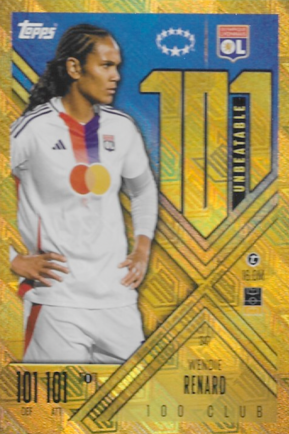 Wendie Renard, MGC 10 Gem Mint, Topps Match Attax Extra 2024/25, #347 100 Club 101 Football Card
