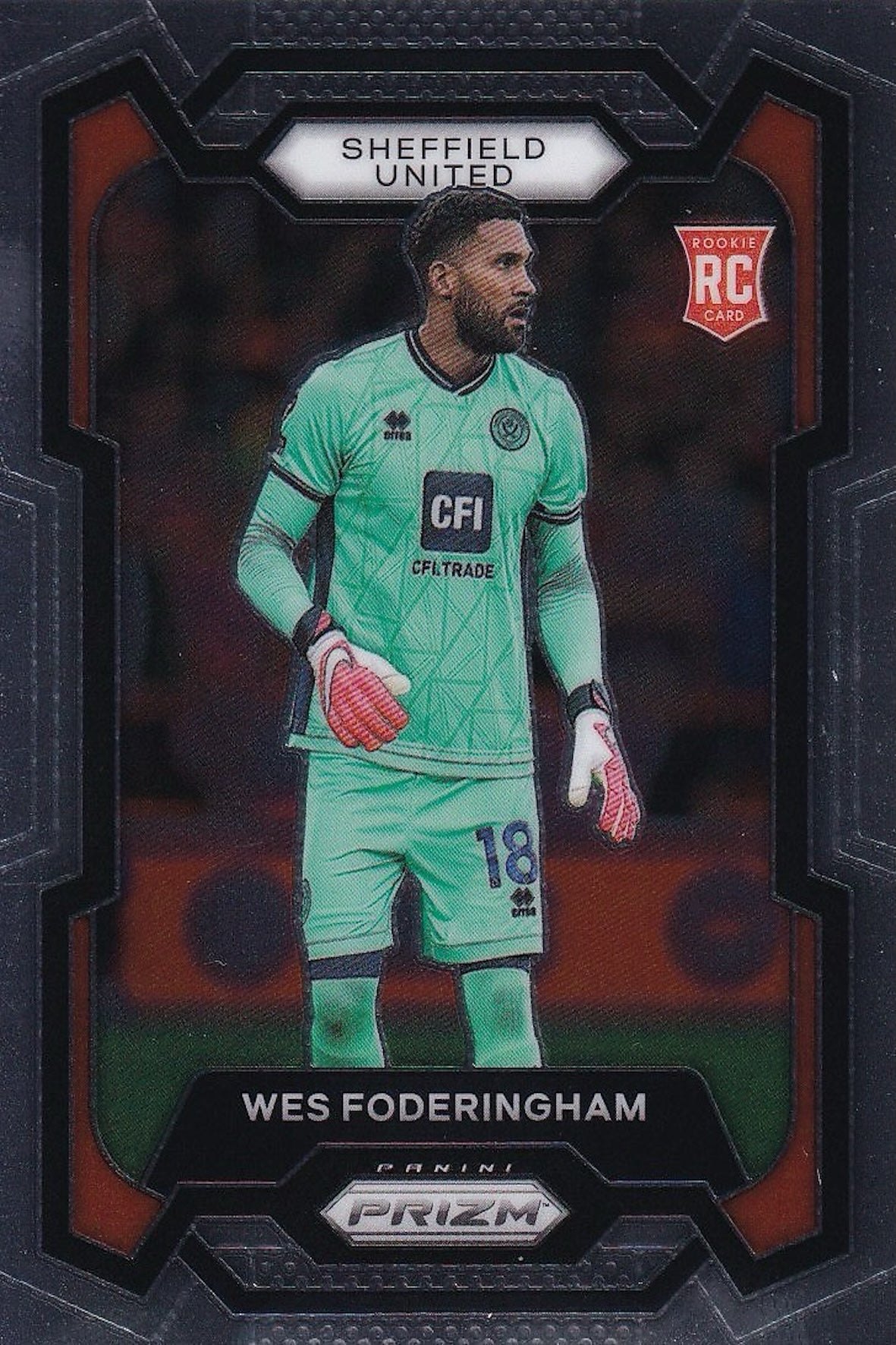 Wes Foderingham Rookie (RC) Card #285 - Panini Prizm Premier League 23/24 (2023/2024) Sheffield United
