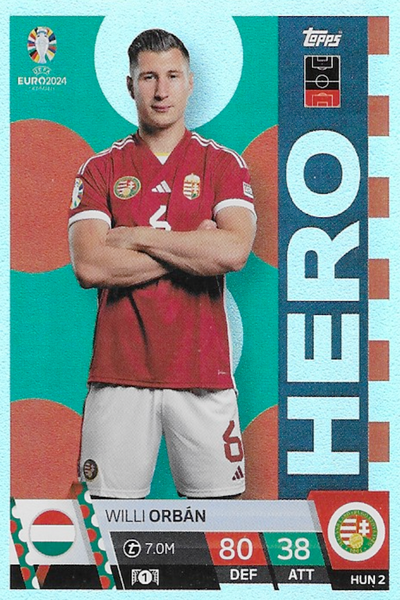 Willi Orban HERO Card #HUN2 - Topps Match Attax Euro 2024