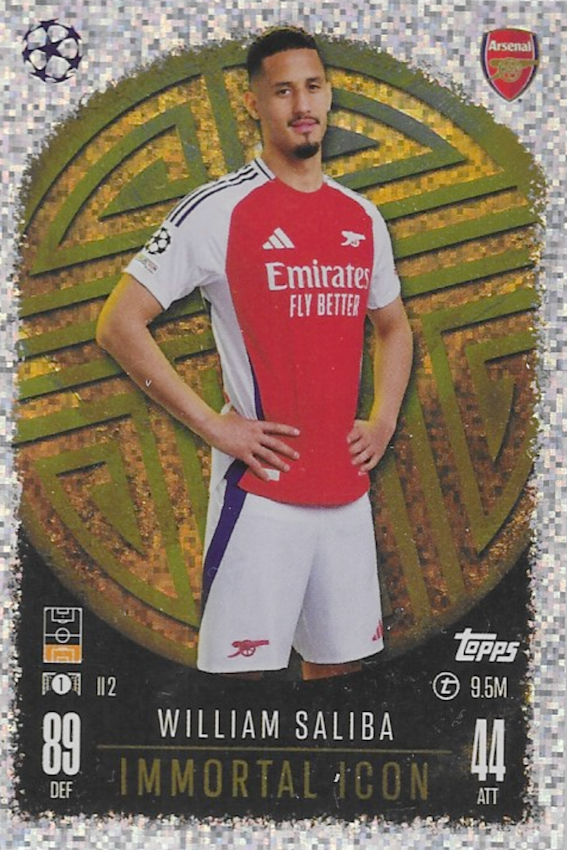 William Saliba Immortal Icon II 2 Card - Topps Match Attax 2024/2025 24/25 (Arsenal)