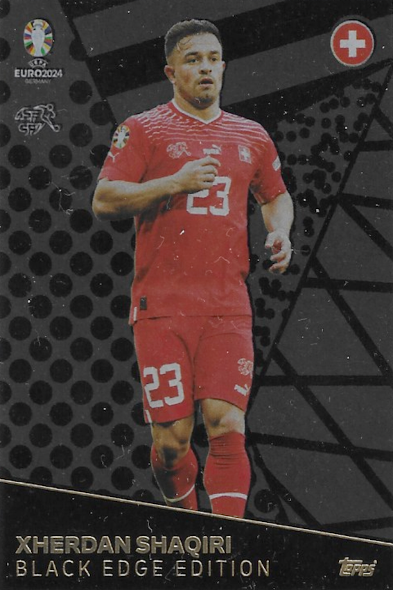 Xherdan Shaqiri BE 9 Black Edge Edition Card - Topps Uefa Match Attax EURO 2024