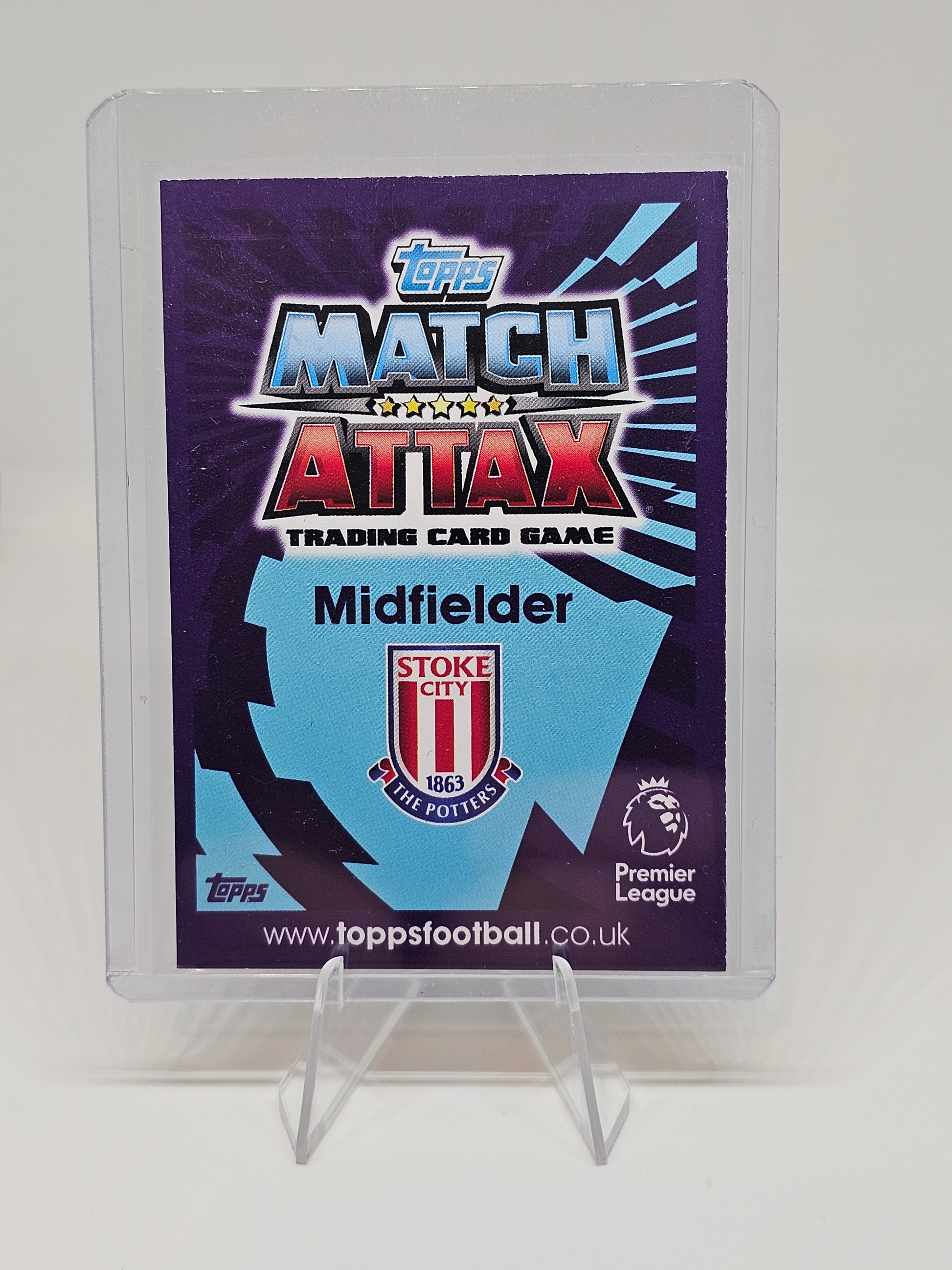 Xherdan Shaqiri Bronze Limited Edition Card #LE5 - Topps Match Attax 2016/2017 (Back of card) Stoke City