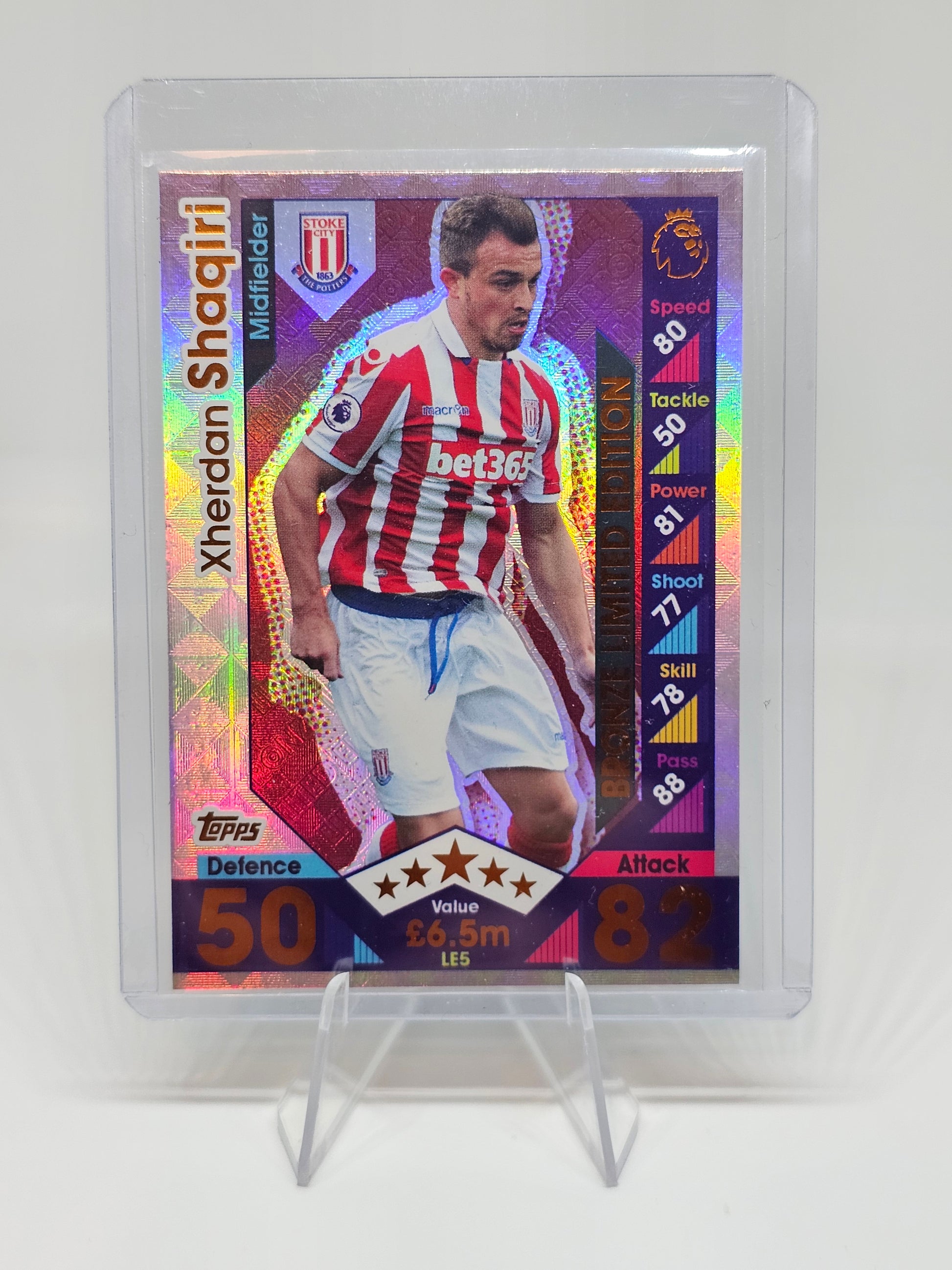 Xherdan Shaqiri Bronze Limited Edition Card #LE5 - Topps Match Attax 2016/2017
