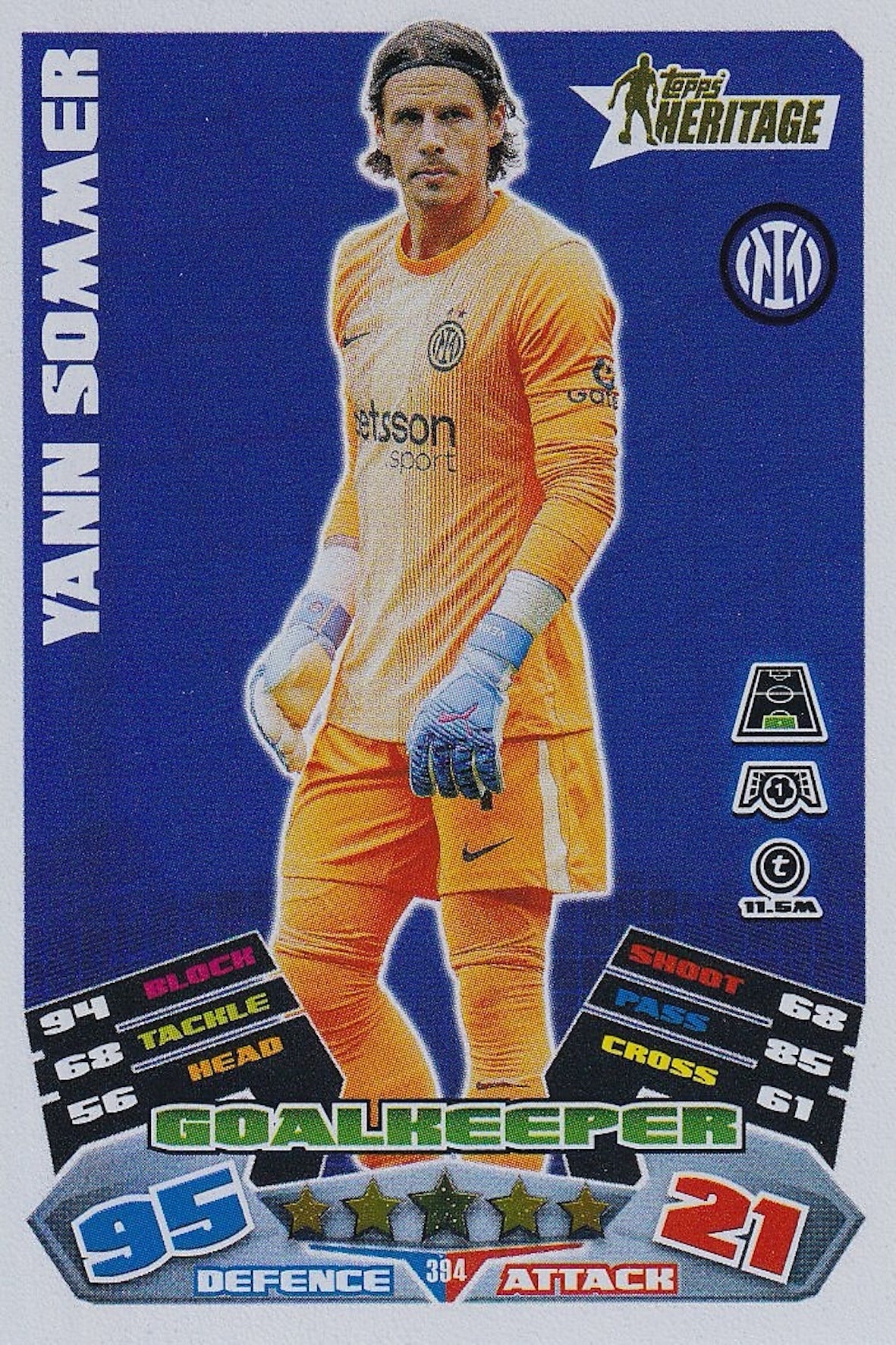 Yann Sommer Heritage Card #394 - Topps Match Attax 25/26 (2025/2026) - Inter Milan