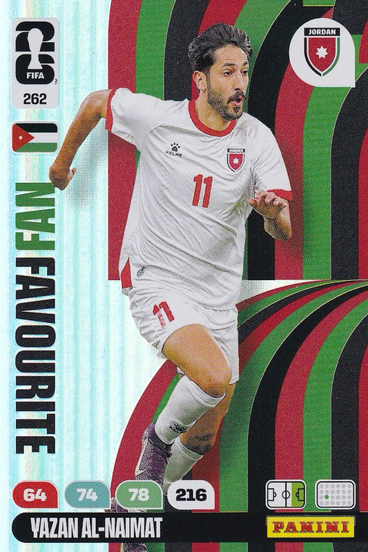 Yazan Al-Naimat Fan Favourite Card #262 - FIFA WORLD CUP 2026 - Panini Adrenalyn XL - Jordan