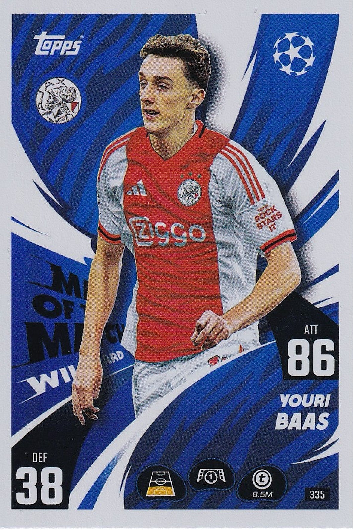 Youri Baas Man of the Match Wildcard #335 - Topps Match Attax 25/26 (2025/2026)
