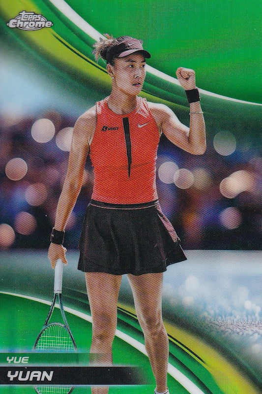 Yue Yuan Lime Green Refractor #65 - 2025 Topps Chrome Tennis Card