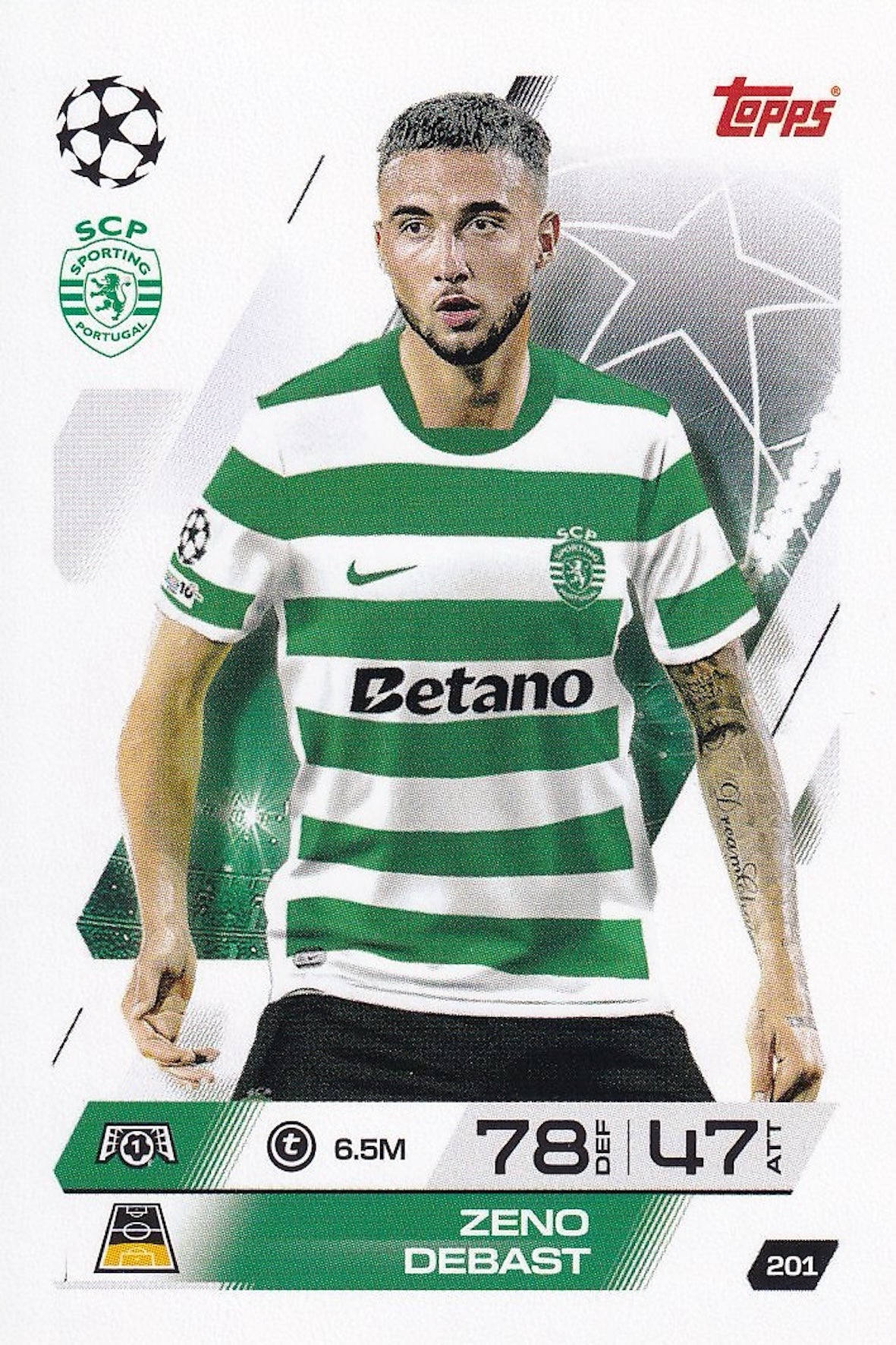 Zeno Debast Base Card #201 - Topps Match Attax 25/26 (2025/2026) Sporting CP