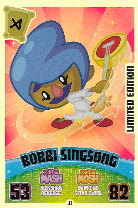 Bobbi Singsong LE3 Limited Edition Card - Topps Moshi Monsters Mash Up Code Breakers