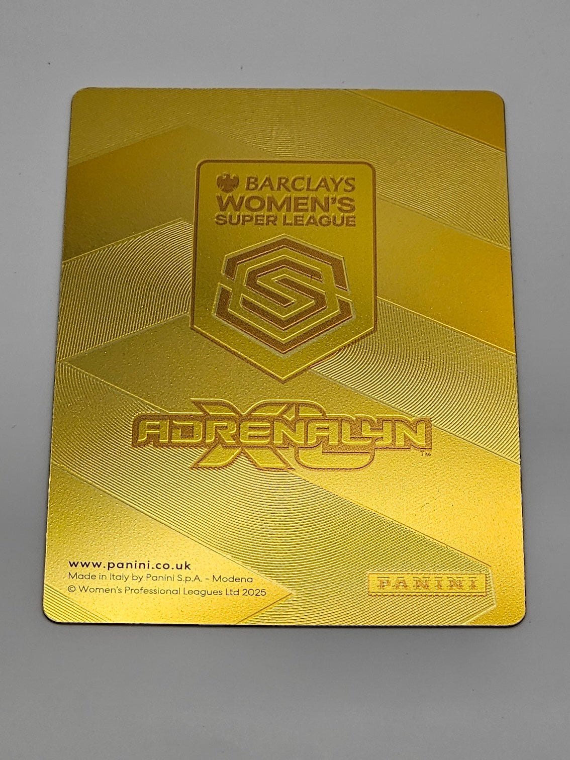 Alessia Russo GOLDEN BALLER Card #1 PANINI XL ADRENALYN 2025 Women's Super League - back of card