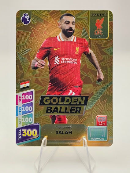 Mo Salah Golden Baller Card #221 - Premier League Adrenalyn XL PLUS 2025 (Liverpool)