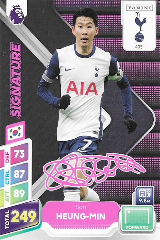 Son Heung-Min Signature Card - Panini Adrenalyn XL 2025 Plus Premier League - FULL SET OF ALL 40 SIGNATURE CARDS