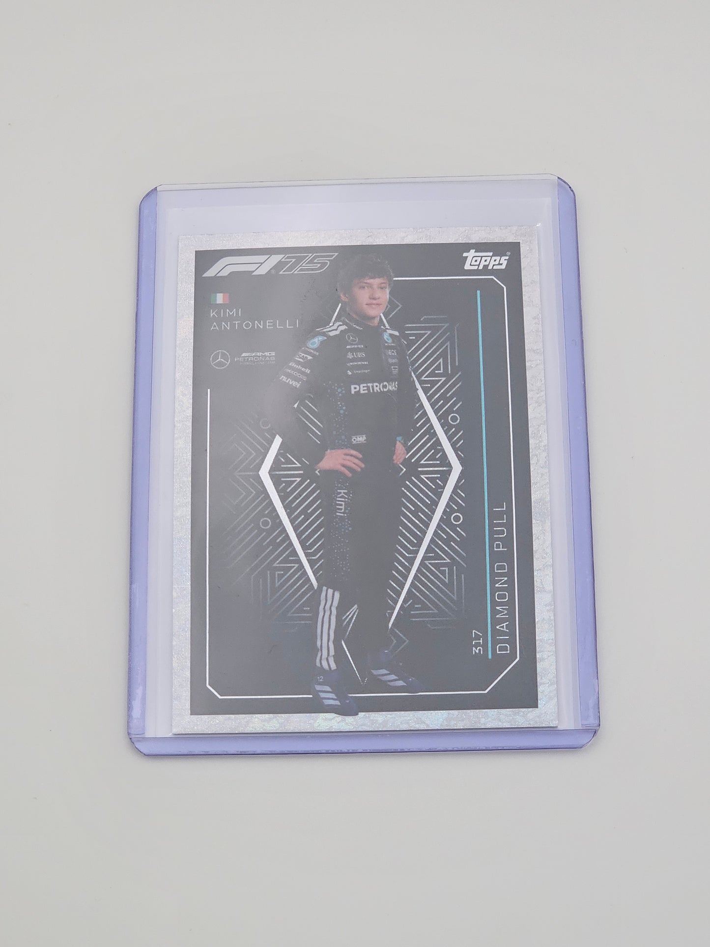 Kimi Antonelli Diamond Pull Card #317 - F1, Topps Turbo Attax 2025 FORMULA ONE
