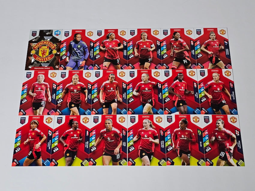 Full Set Manchester United Base Cards & Club Crest